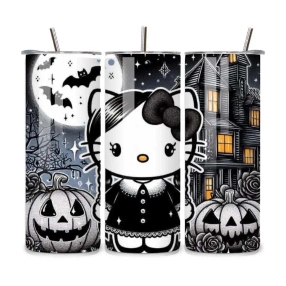 Hello Kitty Goth Halloween 20oz Stainless Steel Tumbler